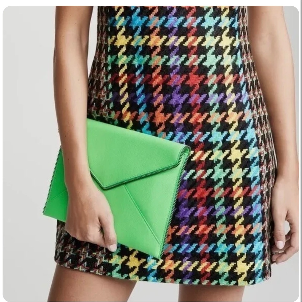 Rebecca Minkoff Neon Leo Clutches Neon Green NWT Duster Bag included!
